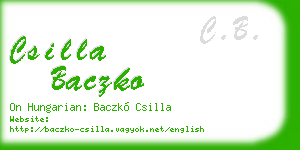 csilla baczko business card
