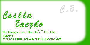 csilla baczko business card